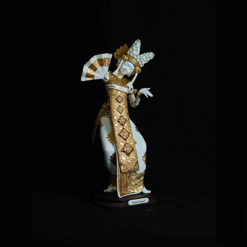 Figurine penari Bali berbalut emas asli