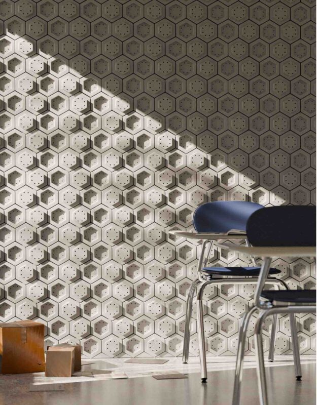 tiles peredam suara hexara