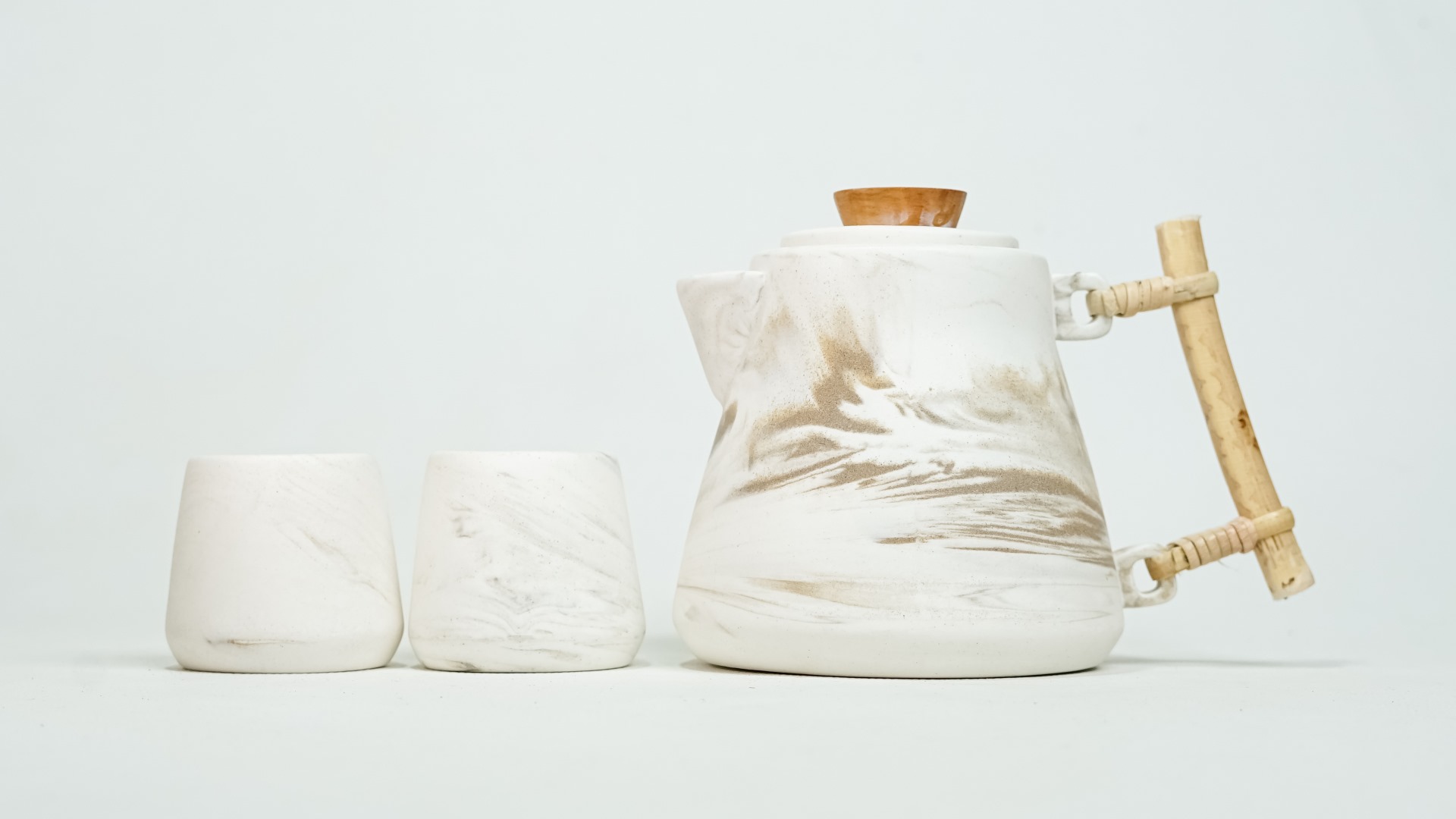 Tea Pot Set Marble